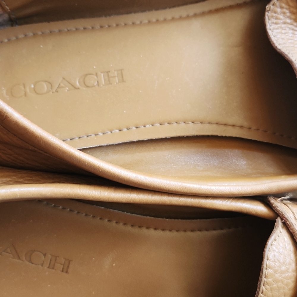 COACH tan leather slides Excellent Condition - Picture 4 of 4